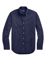 RALPH LAUREN Slim Fit Garment-Dyed Oxford Shirt Navy