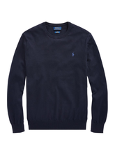 RALPH LAUREN Slim Fit Cotton Jumper Hunter Navy