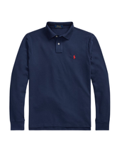 RALPH LAUREN Slim Fit Mesh Long-Sleeve Polo Newport Navy