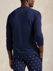 RALPH LAUREN Cotton Jersey Sleep Shirt Cruise Navy