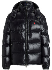 RALPH LAUREN Gorham Hooded Puffer Jacket Shiny Black