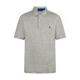Ralph Lauren Classic Fit Cotton Linen Polo Shirt Grey Heather Men's