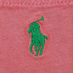 Ralph Lauren Polo Mens Red Cotton Linen Classic Fit Pocket T-Shirt