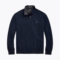 Ralph Lauren Luxus-Jersey-Pullover mit Viertelreißverschluss