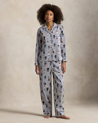 Ralph Lauren Polo Bear Baumwollsatin-Pyjama-Set