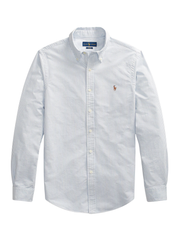 RALPH LAUREN Slim Fit Striped Oxford Shirt Blue/White