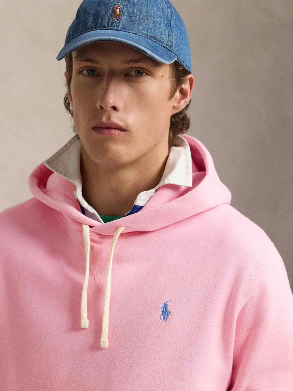 RALPH LAUREN RL Fleece Hoodie Carmel Pink
