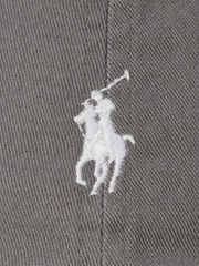 RALPH LAUREN Cotton Chino Baseball Cap Perfect Grey/White