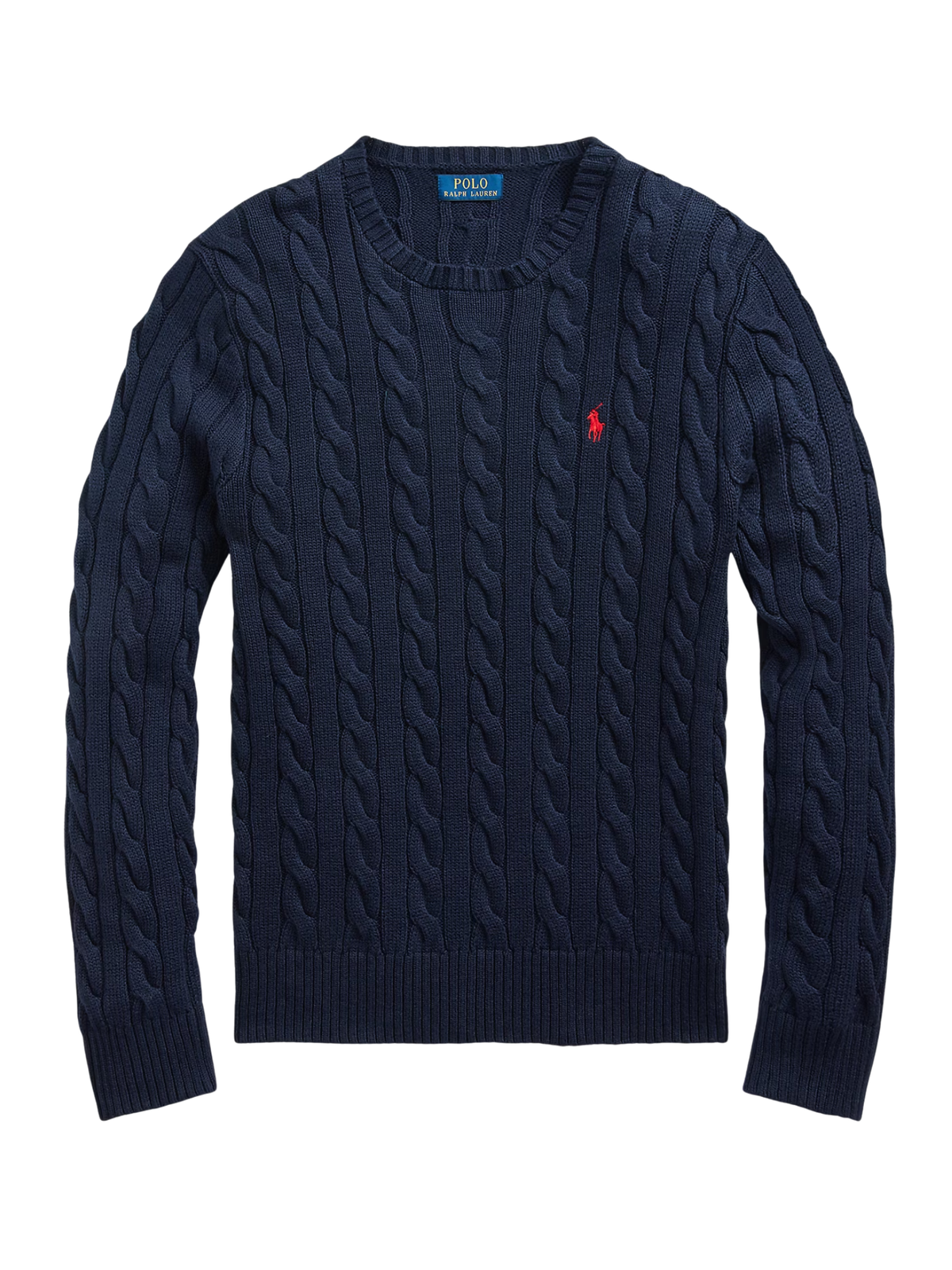 RALPH LAUREN Cable-Knit Cotton Jumper Hunter Navy