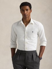 RALPH LAUREN Slim Fit Garment-Dyed Oxford Shirt White