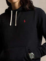 RALPH LAUREN The RL Fleece Hoodie Polo Black