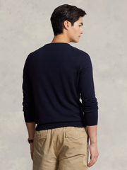 RALPH LAUREN Slim Fit Cotton Jumper Hunter Navy
