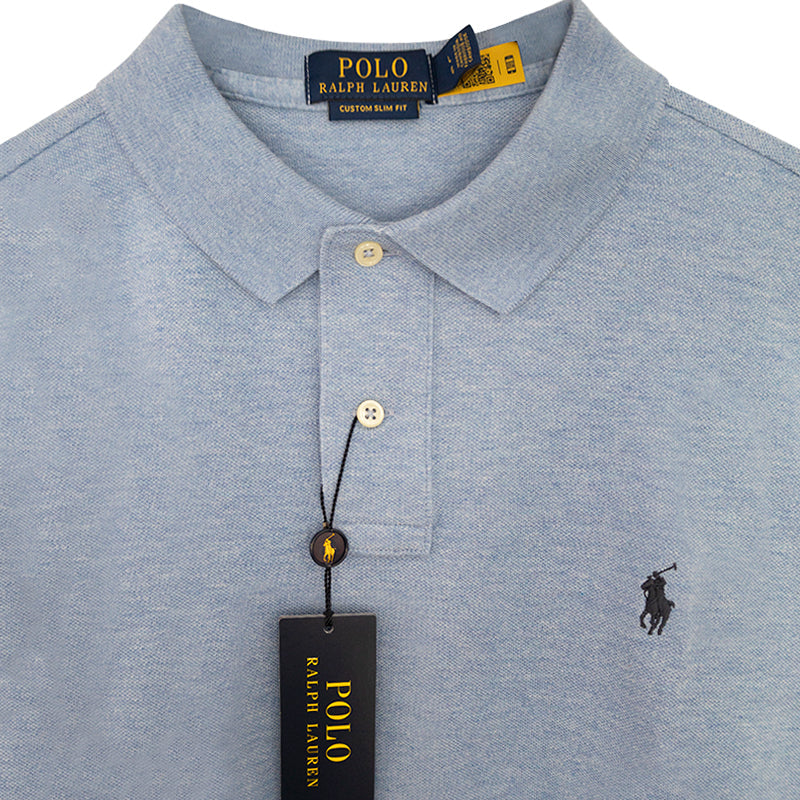 Ralph Lauren Custom Slim Fit Polo Shirt Jamaica Heather Men's