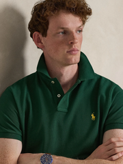 RALPH LAUREN Slim Fit Mesh Polo Shirt Green