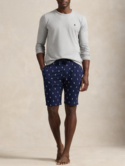 RALPH LAUREN Cotton Jersey Sleep Shirt Andover Heather