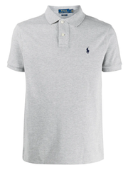 RALPH LAUREN Slim Fit Mesh Polo Shirt Andover Heather