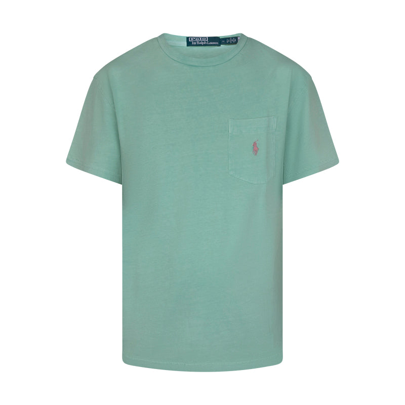 Ralph Lauren Polo Classic Fit Cotton Pocket T-shirt Green For Him