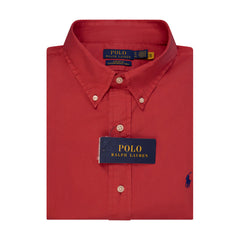 Ralph Lauren Polo Custom Fit Featherweight Shirt Red Men's