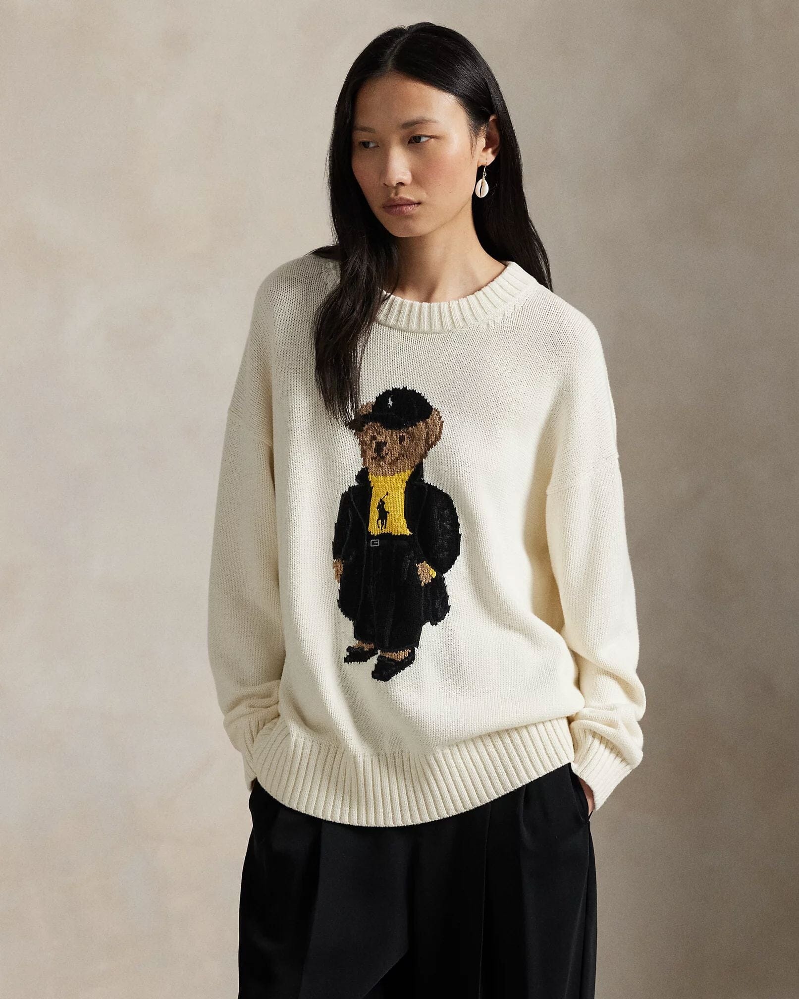Ralph Lauren Polo Bear Baumwollpullover mit Rundhalsausschnitt