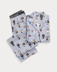 Ralph Lauren Polo Bear Baumwollsatin-Pyjama-Set