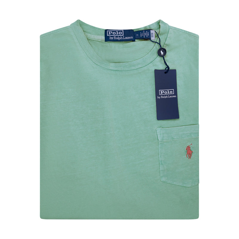 Ralph Lauren Polo Classic Fit Cotton Pocket T-shirt Green For Him