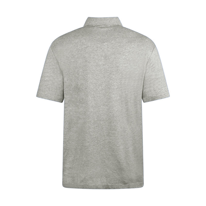 Ralph Lauren Classic Fit Cotton Linen Polo Shirt Grey Heather  Men's
