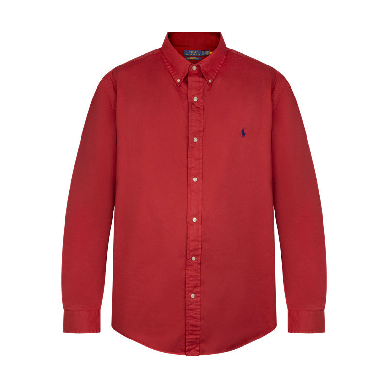 Ralph Lauren Polo Custom Fit Featherweight Shirt Red Men's